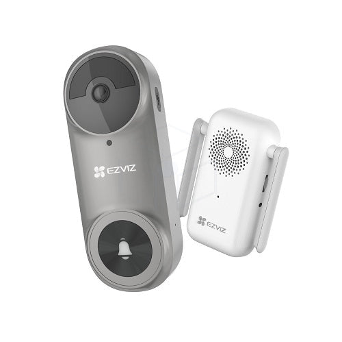 Ezviz Db2 Pro 5Mp Batterij-Aangedreven Videodeurbel Set Grijs Intercom / Deurbel