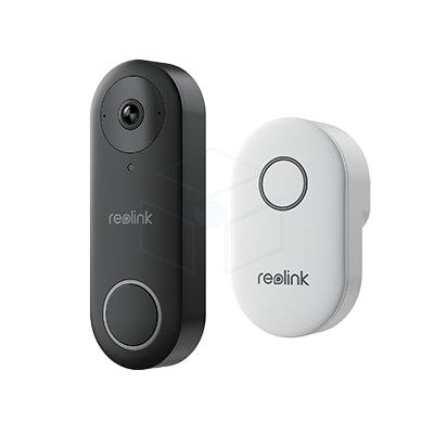 Reolink Wifi Videodeurbel Slimme 2K + Videodeurbel Met Gong Kleur: Zwart Intercom / Deurbel